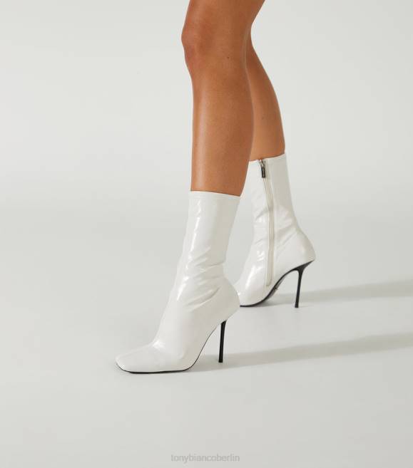 Stiefeletten| de Tony Bianco Frauen Remie Stiefeletten Ecru-Crinkle-Patent 4624498